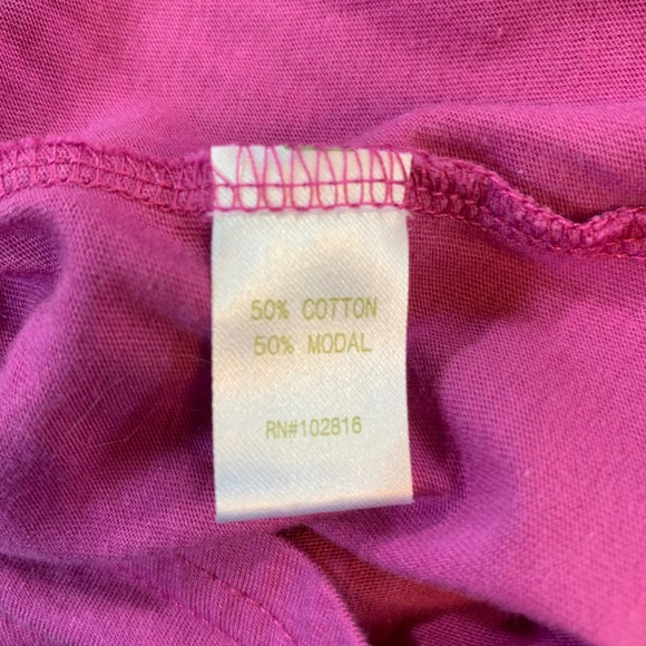 Garnet Hill Peplum Tunic Top Womens XL Drop Waist Casual Raspberry Soft Boho - Picture 4 of 12